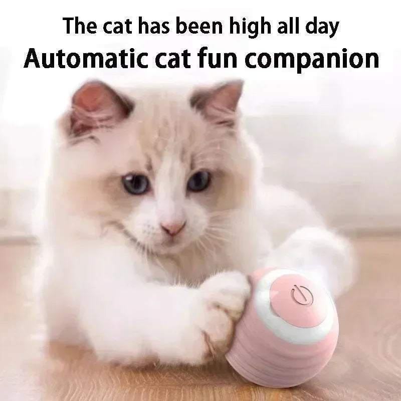 Brinquedos para gato de Silicone, Bola Inteligente de Rolamento Automático