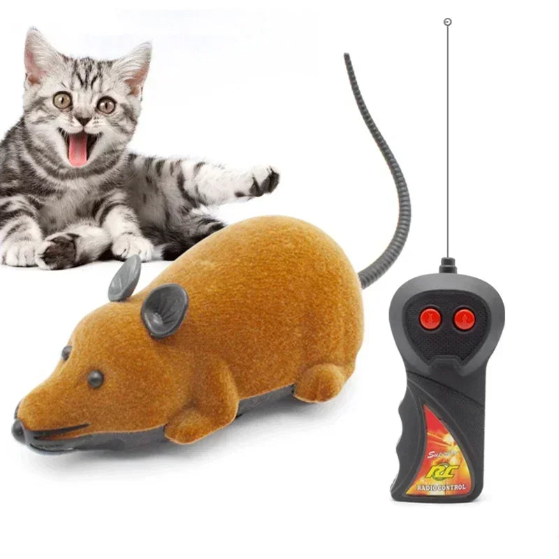 Brinquedo de gato engraçado de rato com controle remoto