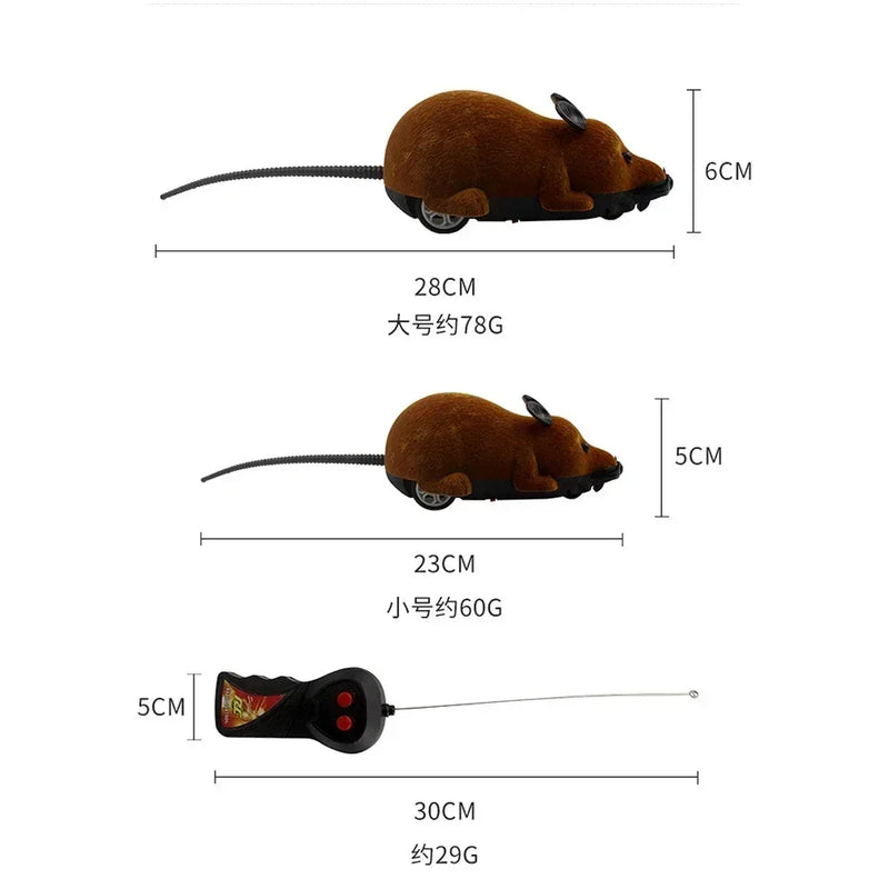 Brinquedo de gato engraçado de rato com controle remoto