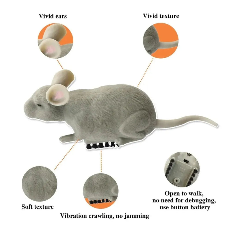 Brinquedo rato elétrico,brinquedo de interação para animais de estimação