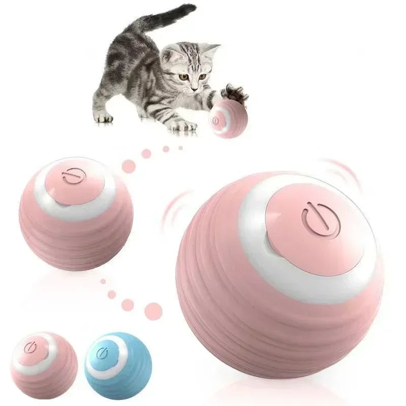 Brinquedos para gato de Silicone, Bola Inteligente de Rolamento Automático