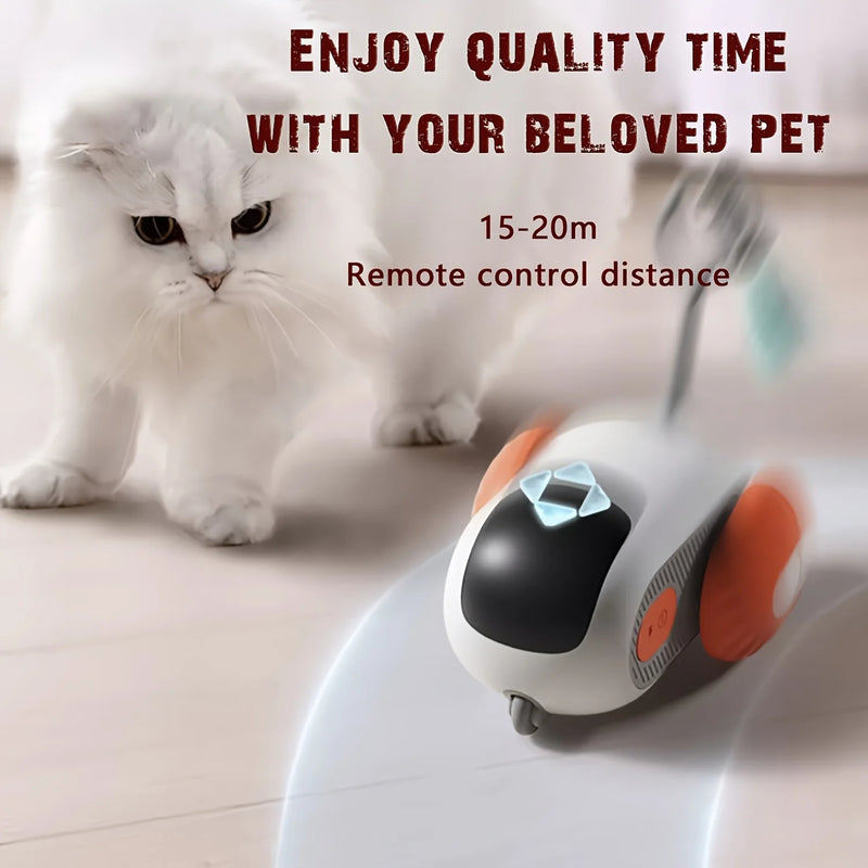 Robo rato de brinquedo inteligente para gato  - acionamento automático envolvente com evitação de obstáculos realista e sensor infravermelho