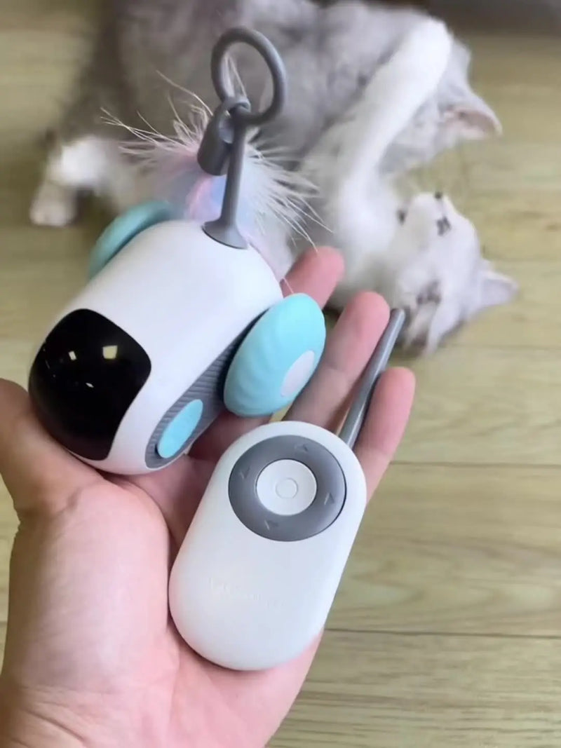 Robo rato de brinquedo inteligente para gato  - acionamento automático envolvente com evitação de obstáculos realista e sensor infravermelho